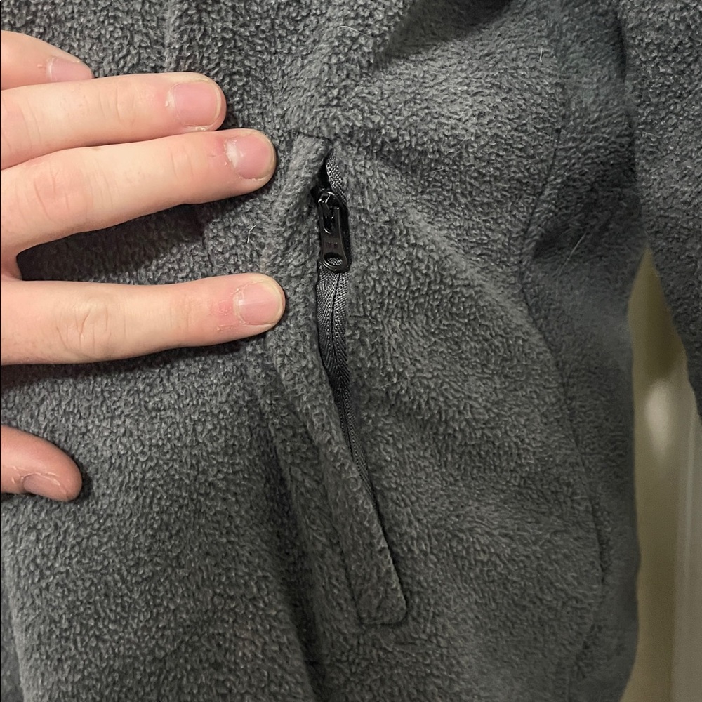 Amazon Essentials Gray Collared Zipper Jacket - image 6